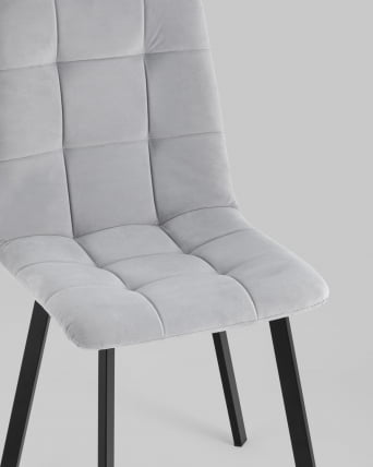 Стул Оливер Скуаре велюр Светло-серый / Oliver Square_7